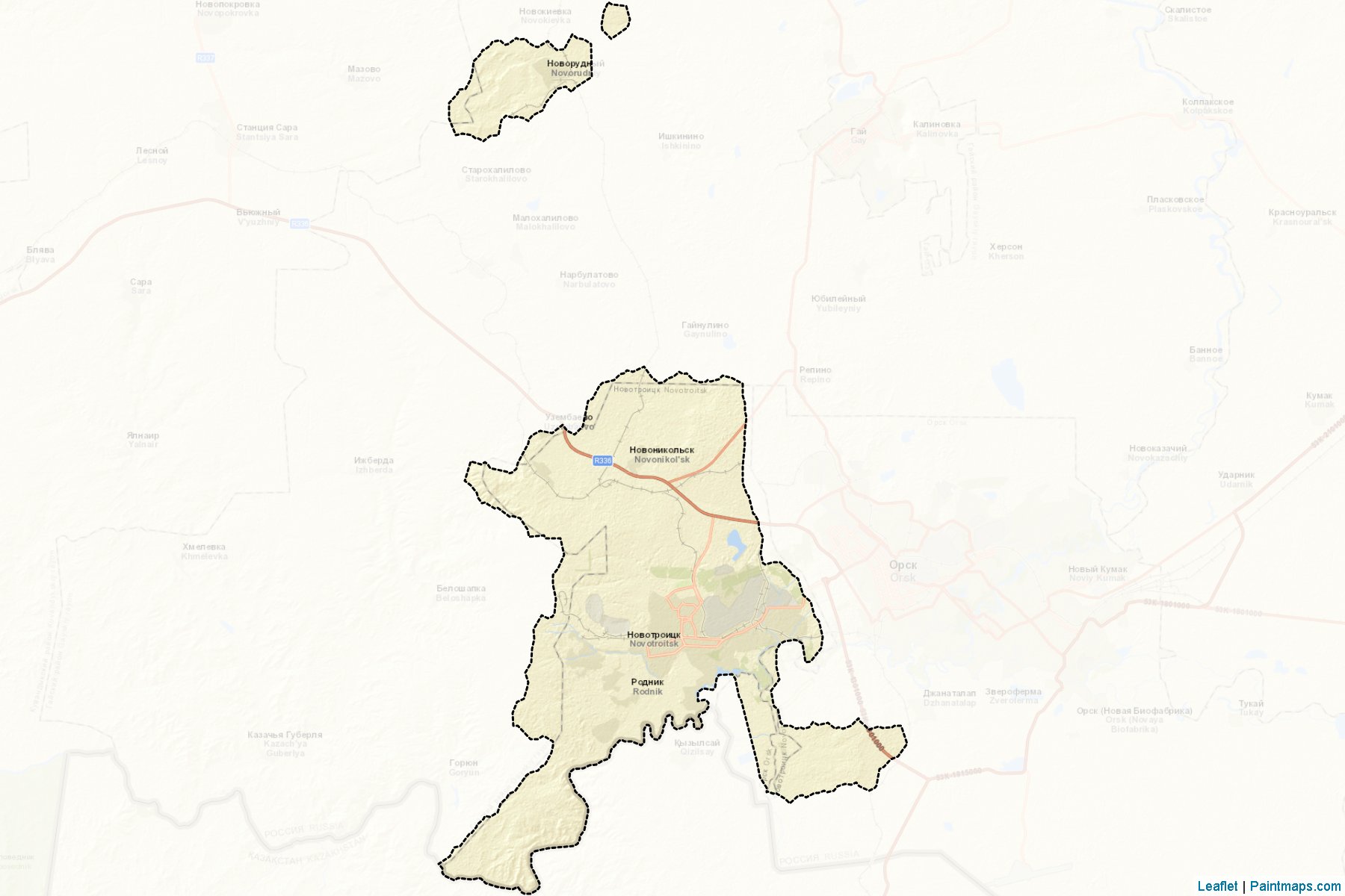 Novotroick (Orenburg) Map Cropping Samples-2