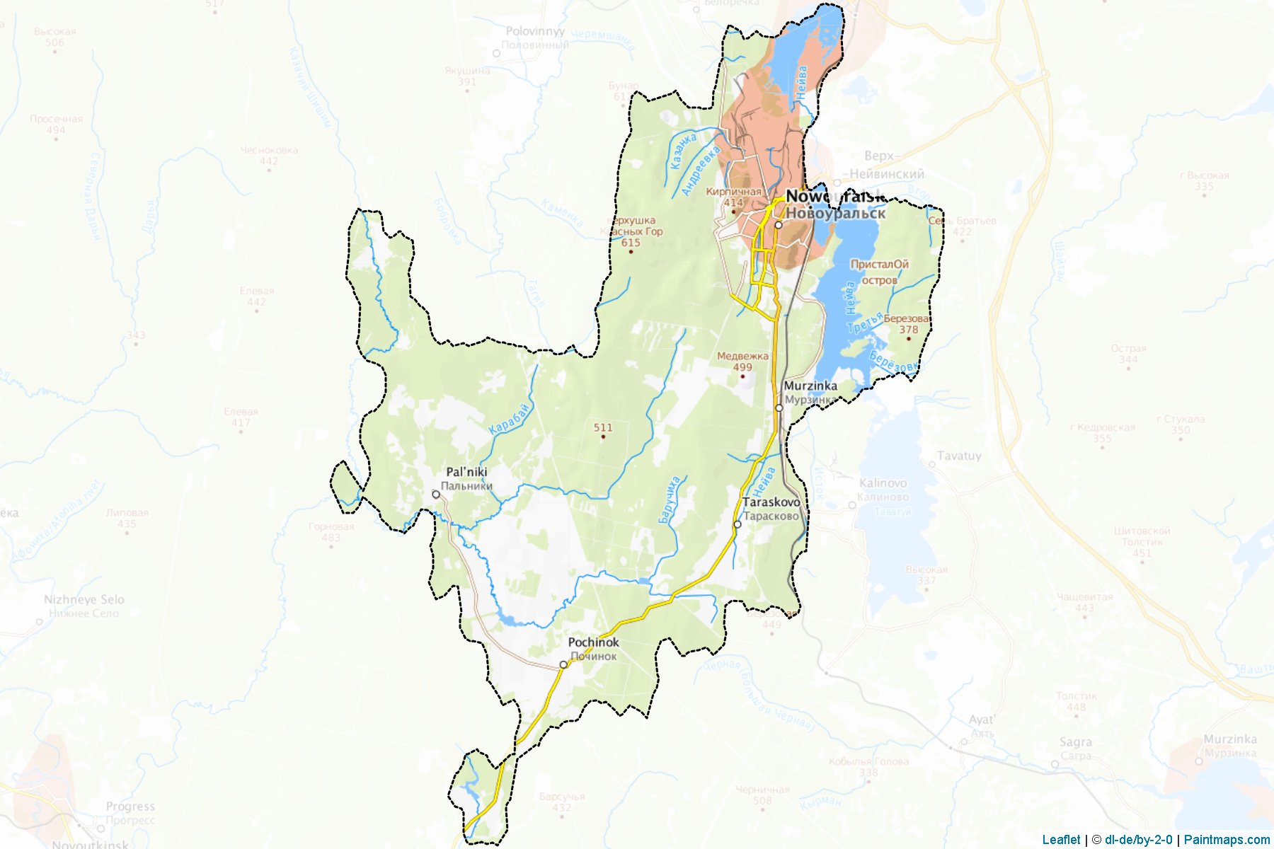 Novoural'skiy (Sverdlovsk) Haritası Örnekleri-1