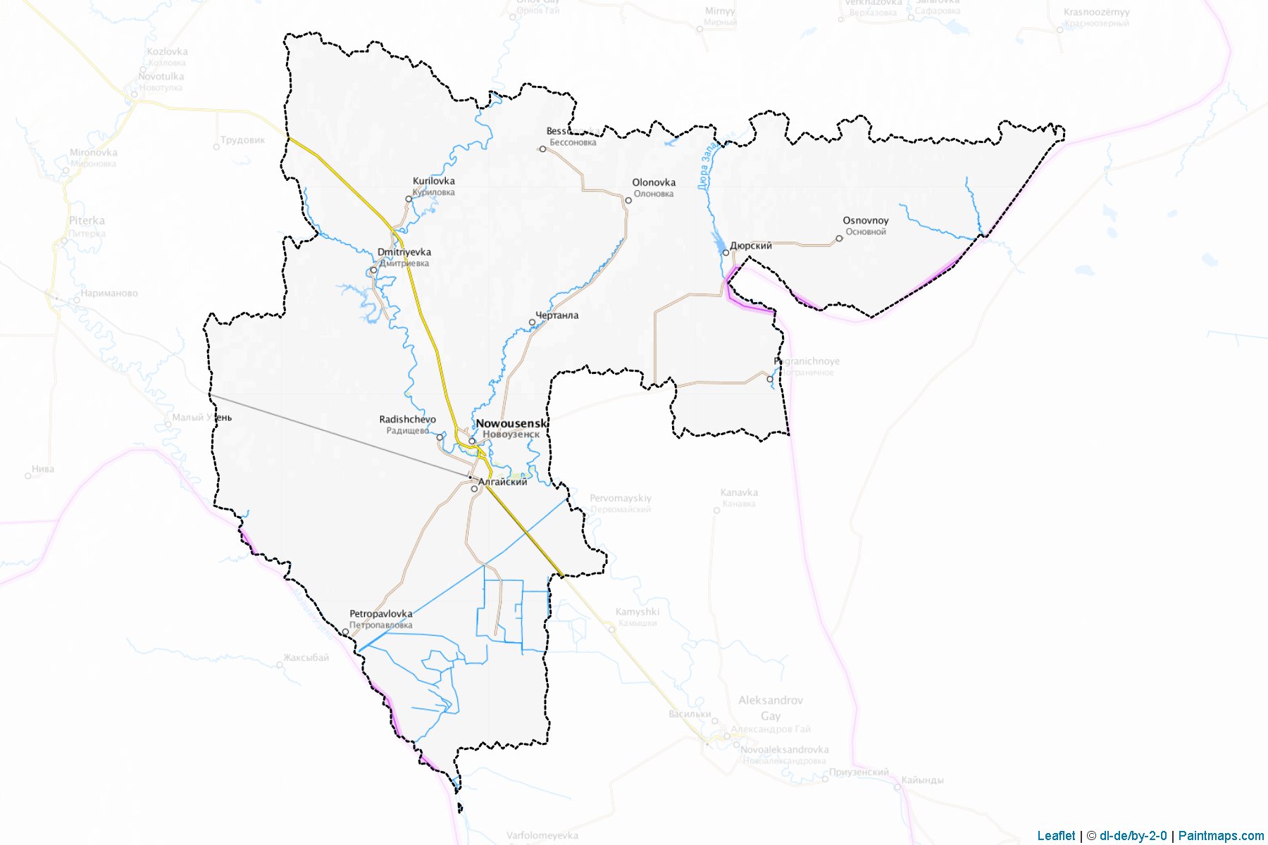 Novouzenskiy (Saratov) Map Cropping Samples-1