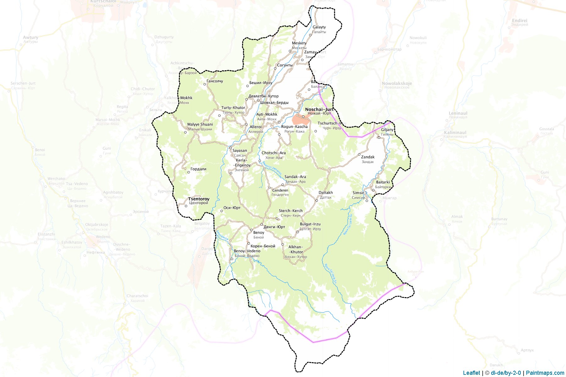 Nozhaj-Jurtovskiy (Chechnya) Map Cropping Samples-1