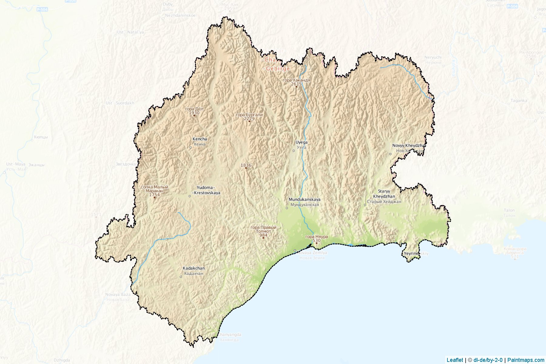 Okhotskiy (Khabarovsk) Map Cropping Samples-1