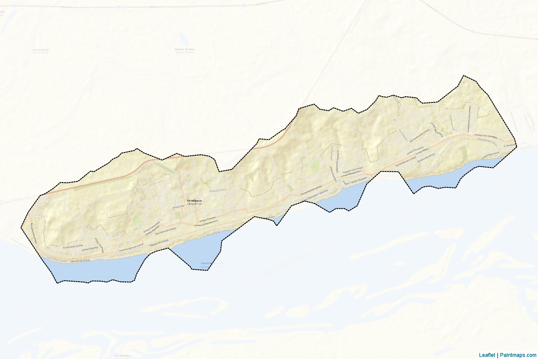 Oktjabr'sk (Samara) Map Cropping Samples-2