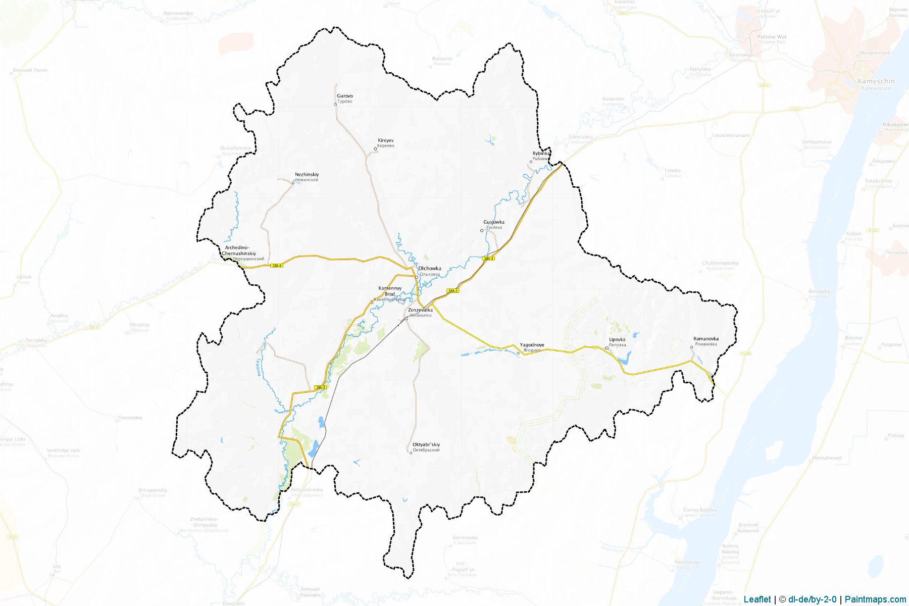 Muestras de recorte de mapas Ol'khovskiy (Volgograd)-1