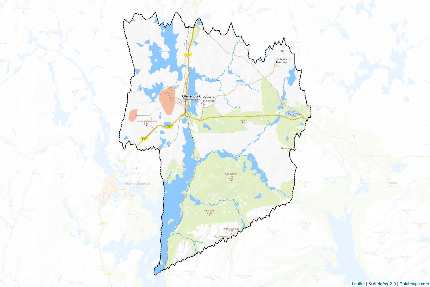 Olenegorskiy (Murmansk) Map Cropping Samples-1