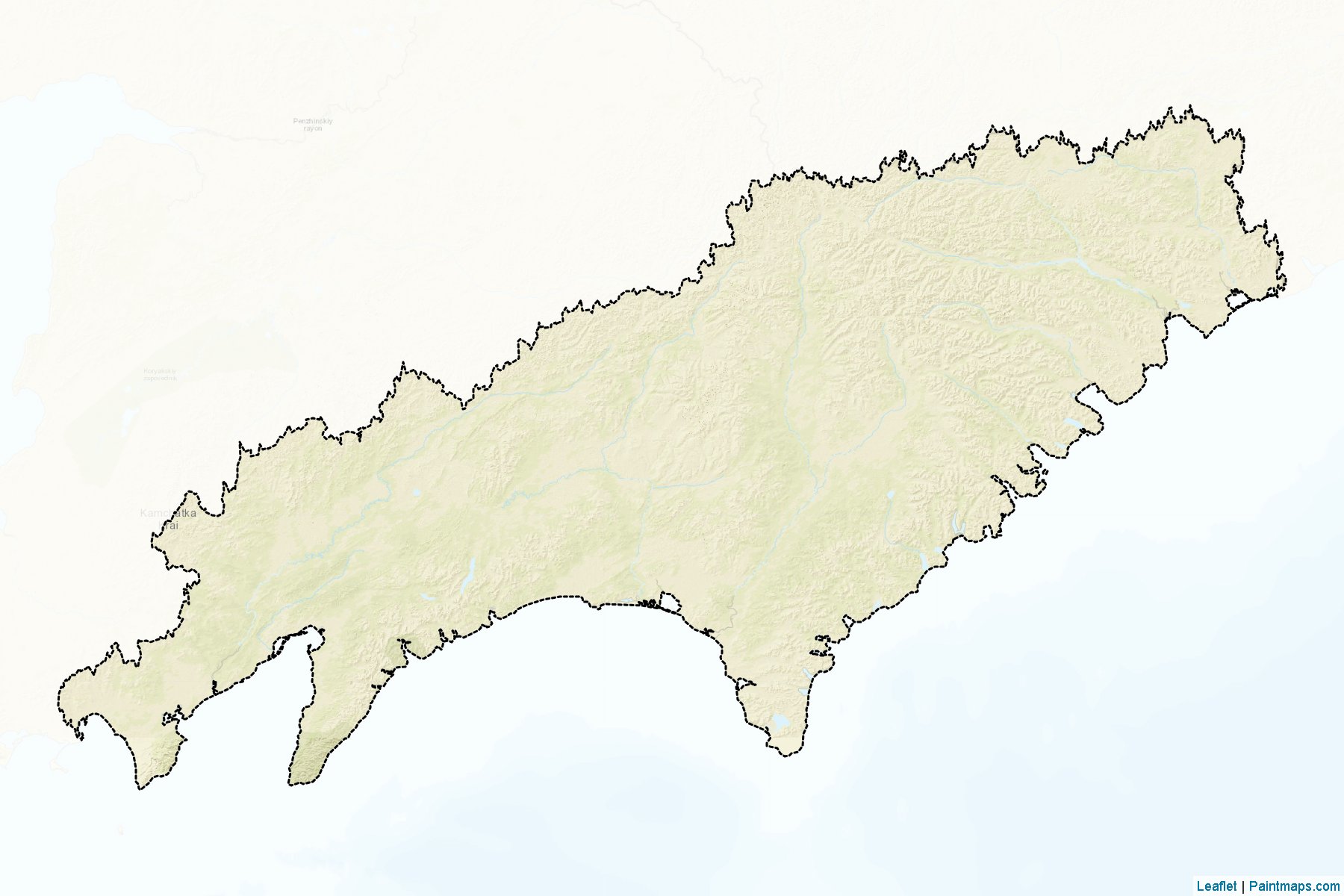 Muestras de recorte de mapas Oljutorskiy (Kamchatka)-2