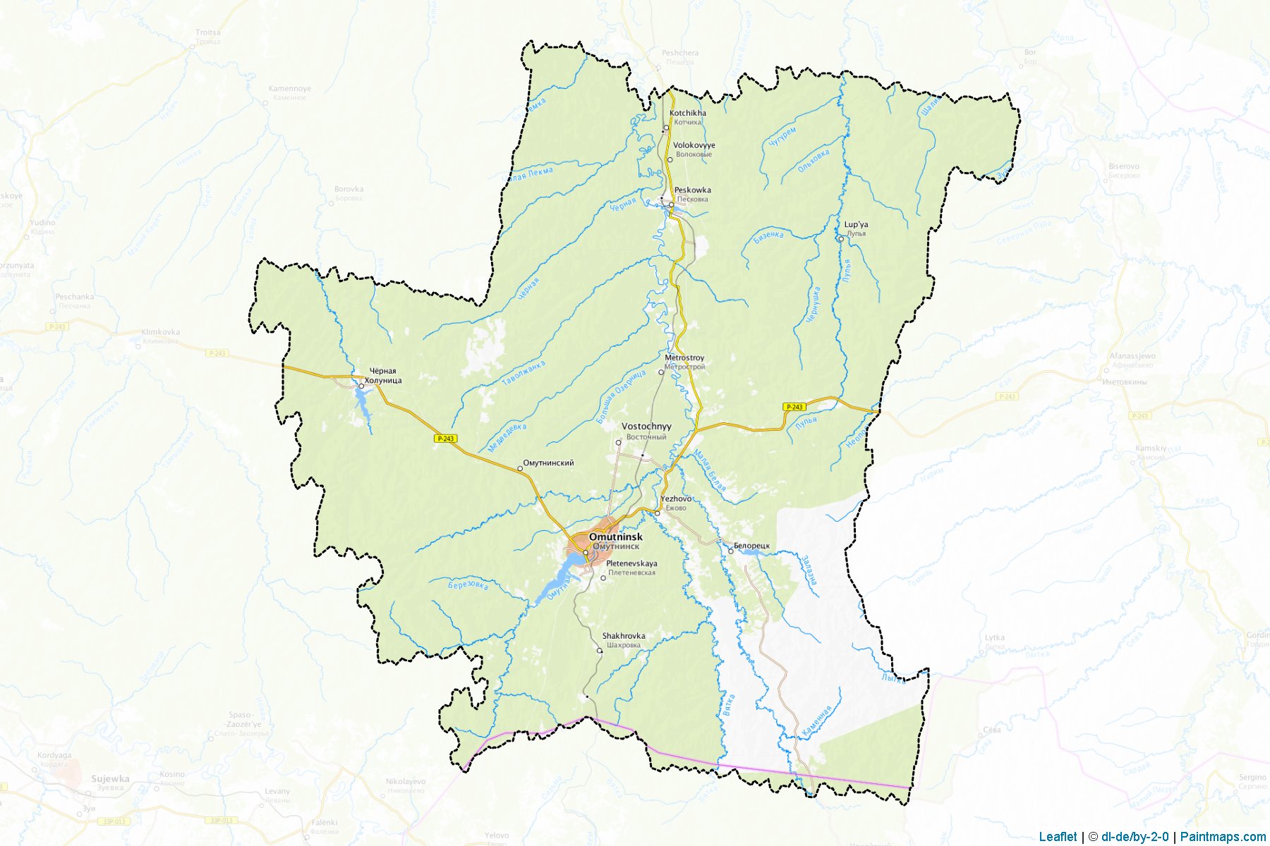 Muestras de recorte de mapas Omutninskiy (Kirov)-1