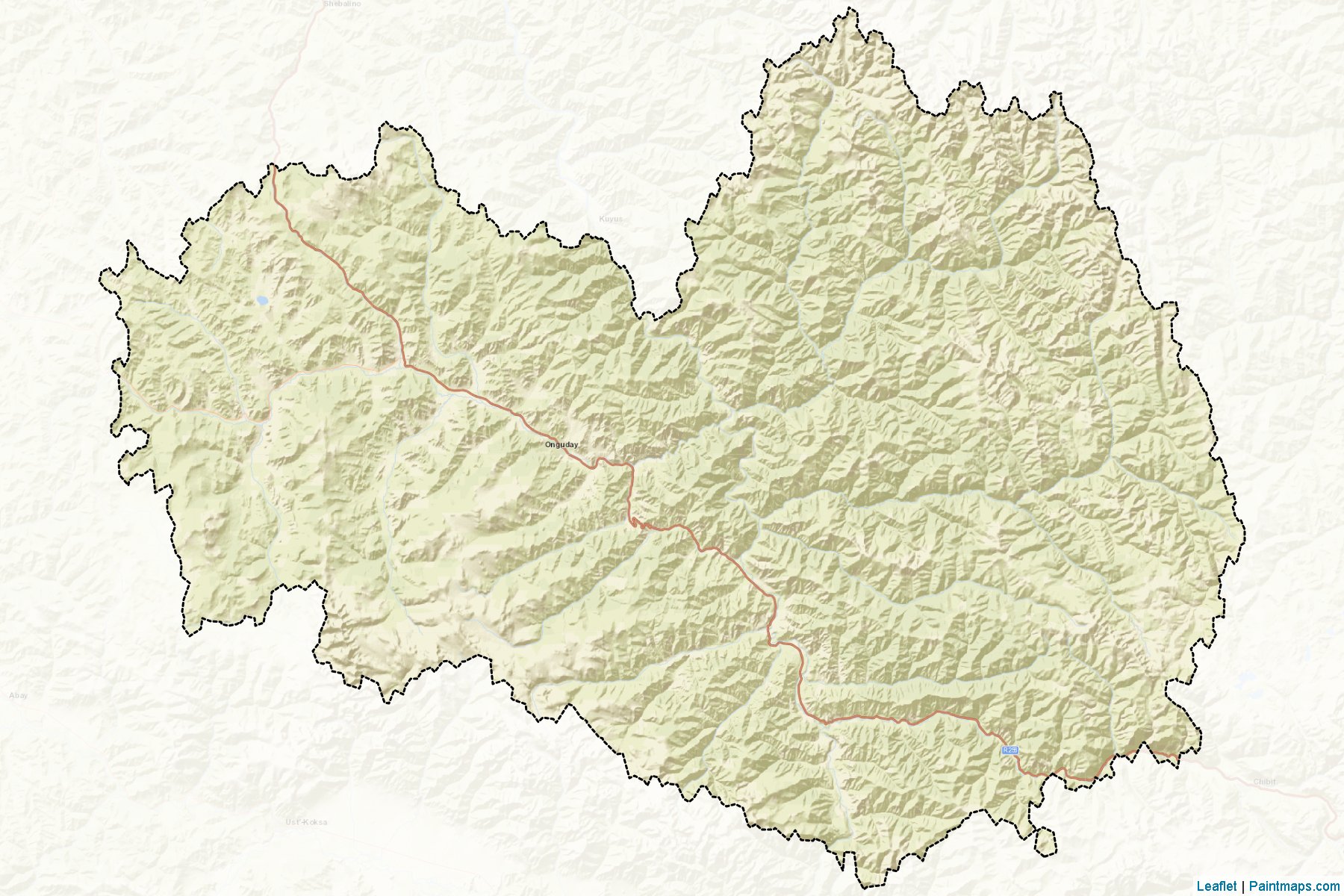 Muestras de recorte de mapas Ongudajskiy (Gorno-Altay)-2