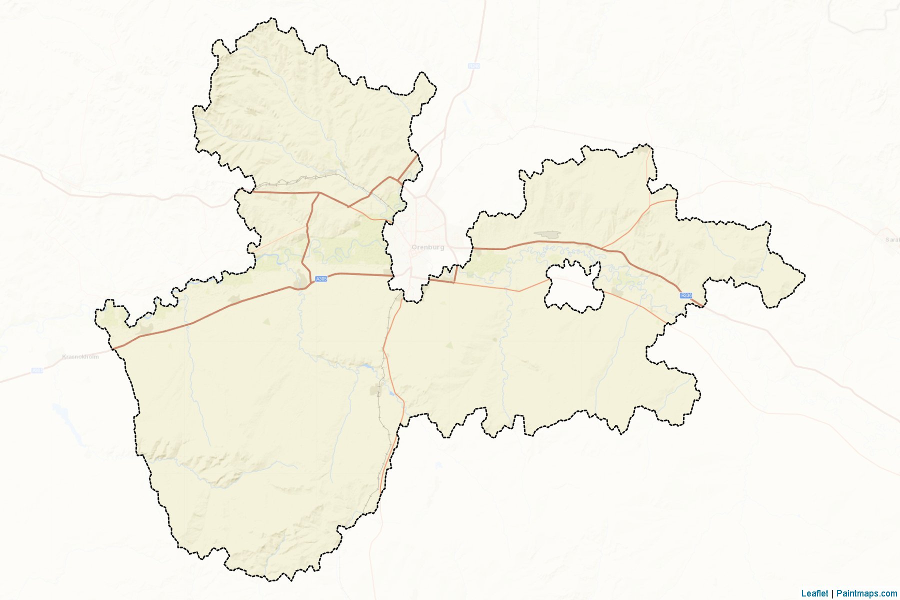 Muestras de recorte de mapas Orenburgskiy (Orenburg)-2