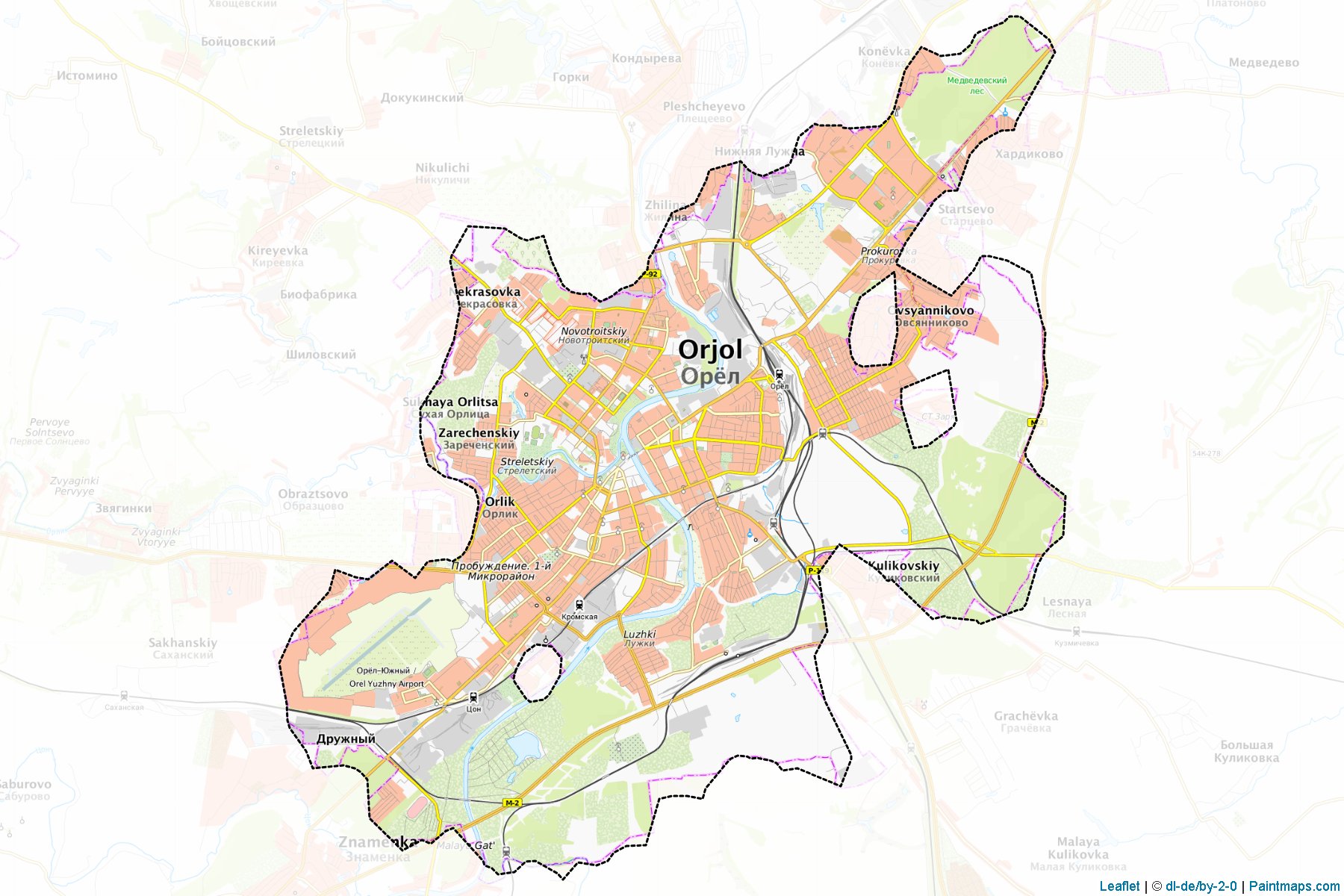 Orjol (Oryol) Map Cropping Samples-1