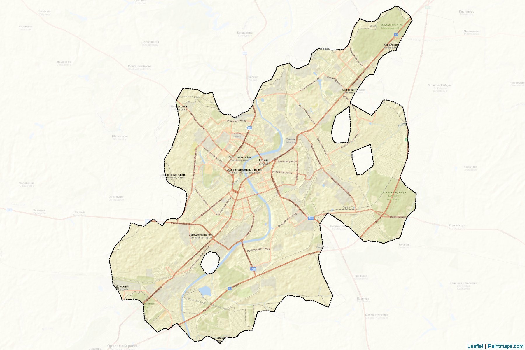 Orjol (Oryol) Map Cropping Samples-2