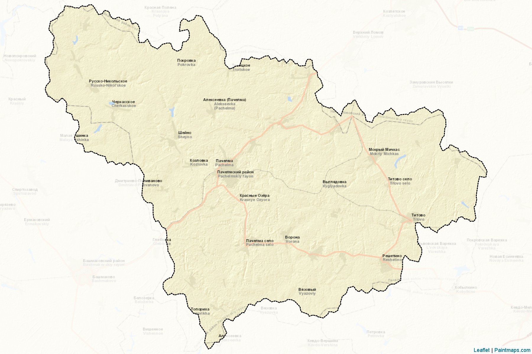 Muestras de recorte de mapas Pachelmskiy (Penza)-2