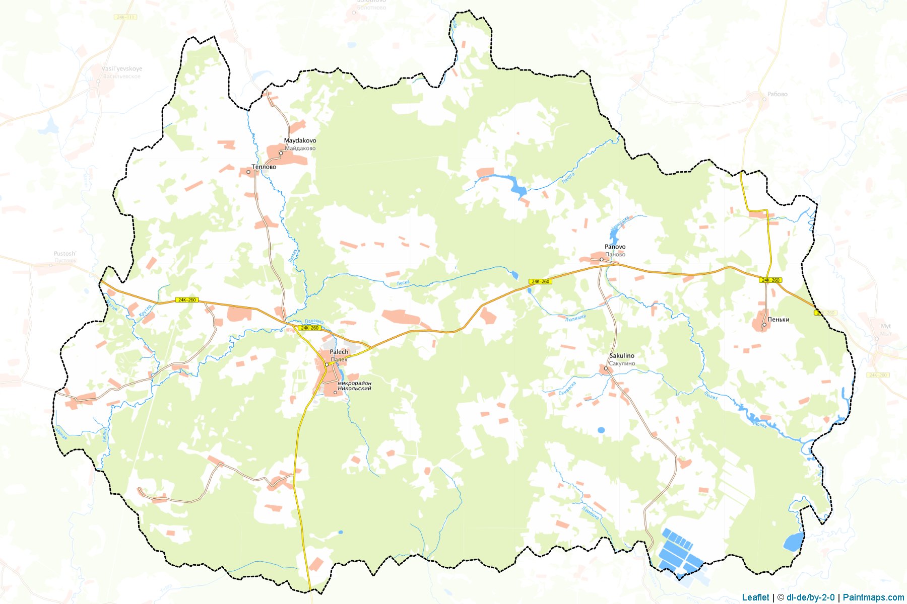 Muestras de recorte de mapas Palekhskiy (Ivanovo)-1