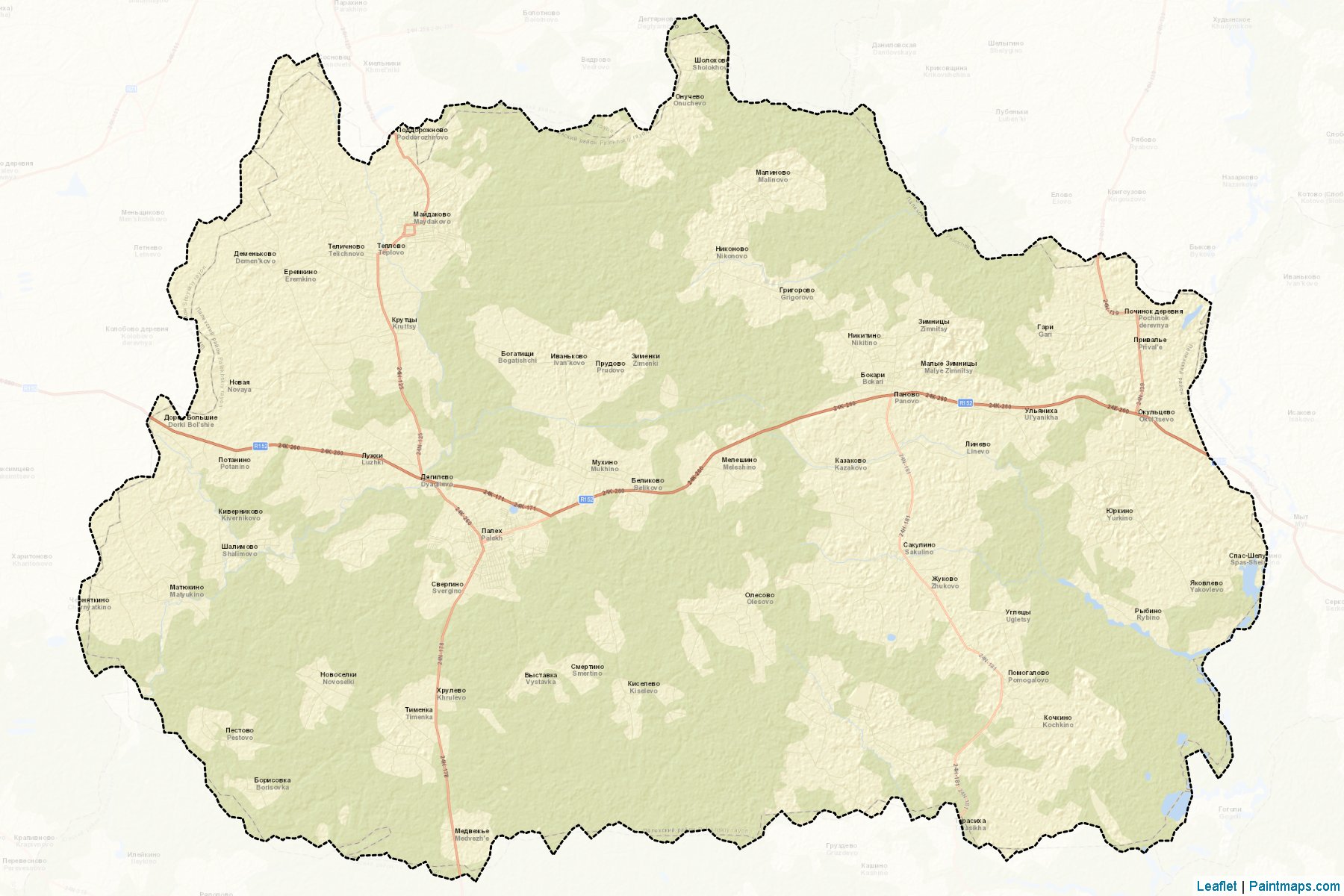 Muestras de recorte de mapas Palekhskiy (Ivanovo)-2