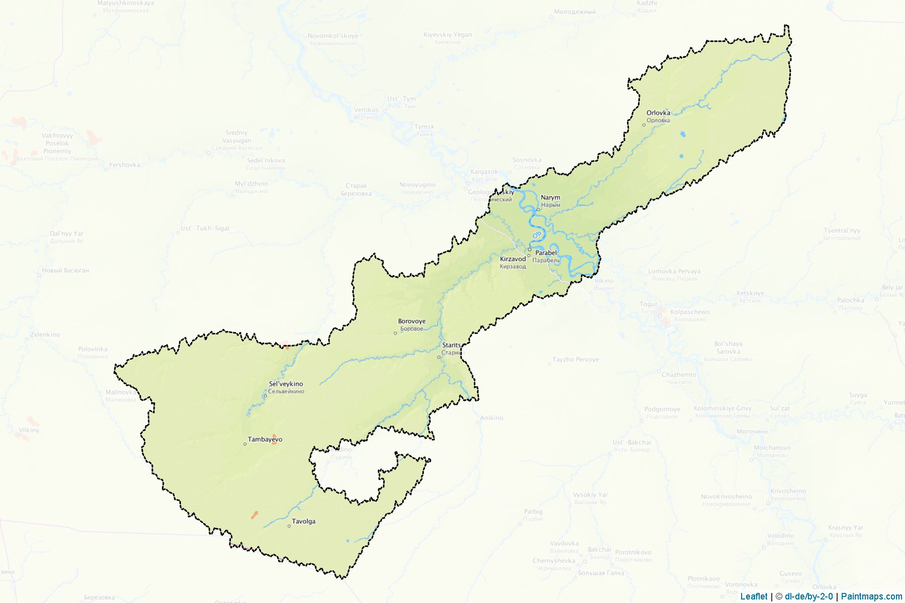 Parabel'skiy (Tomsk) Map Cropping Samples-1