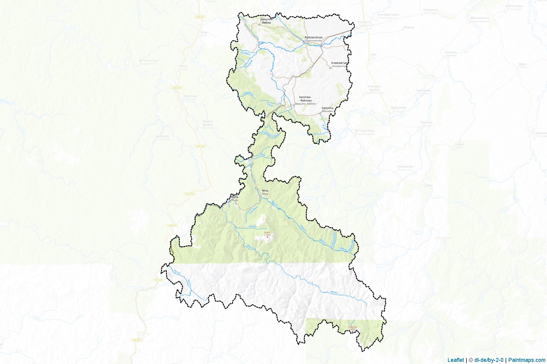 Partizanskiy (Krasnoyarsk) Map Cropping Samples-1