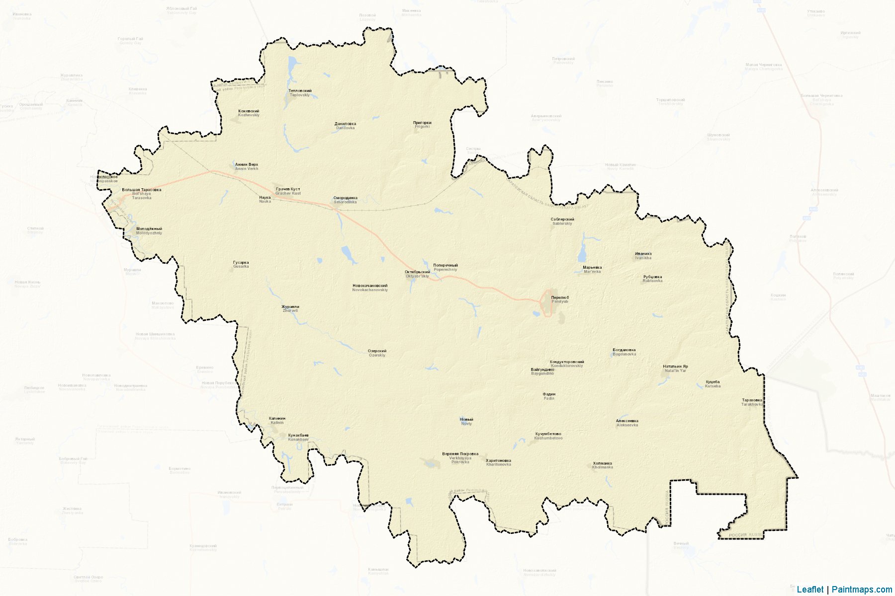 Muestras de recorte de mapas Pereljubskiy (Saratov)-2