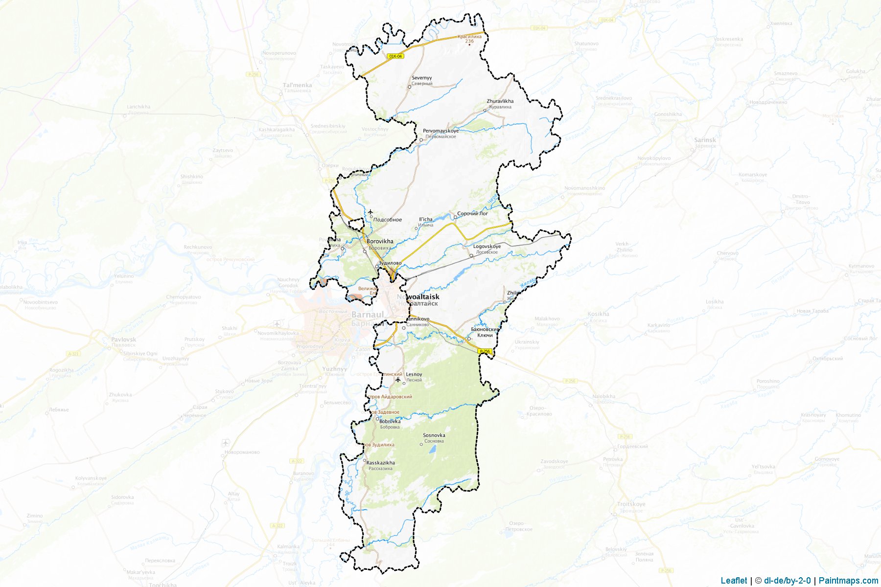 Muestras de recorte de mapas Pervomajskiy (Altai)-1