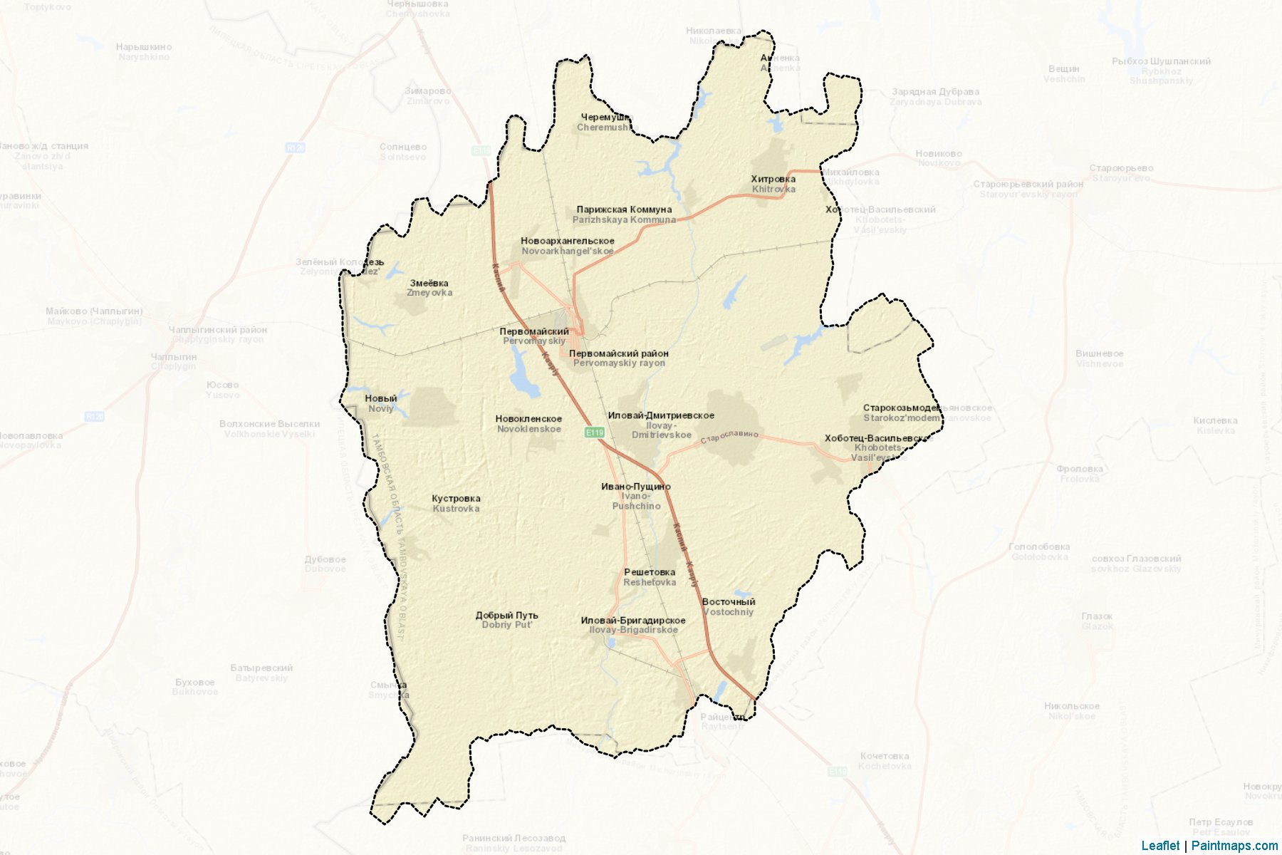 Pervomajskiy (Tambov) Map Cropping Samples-2