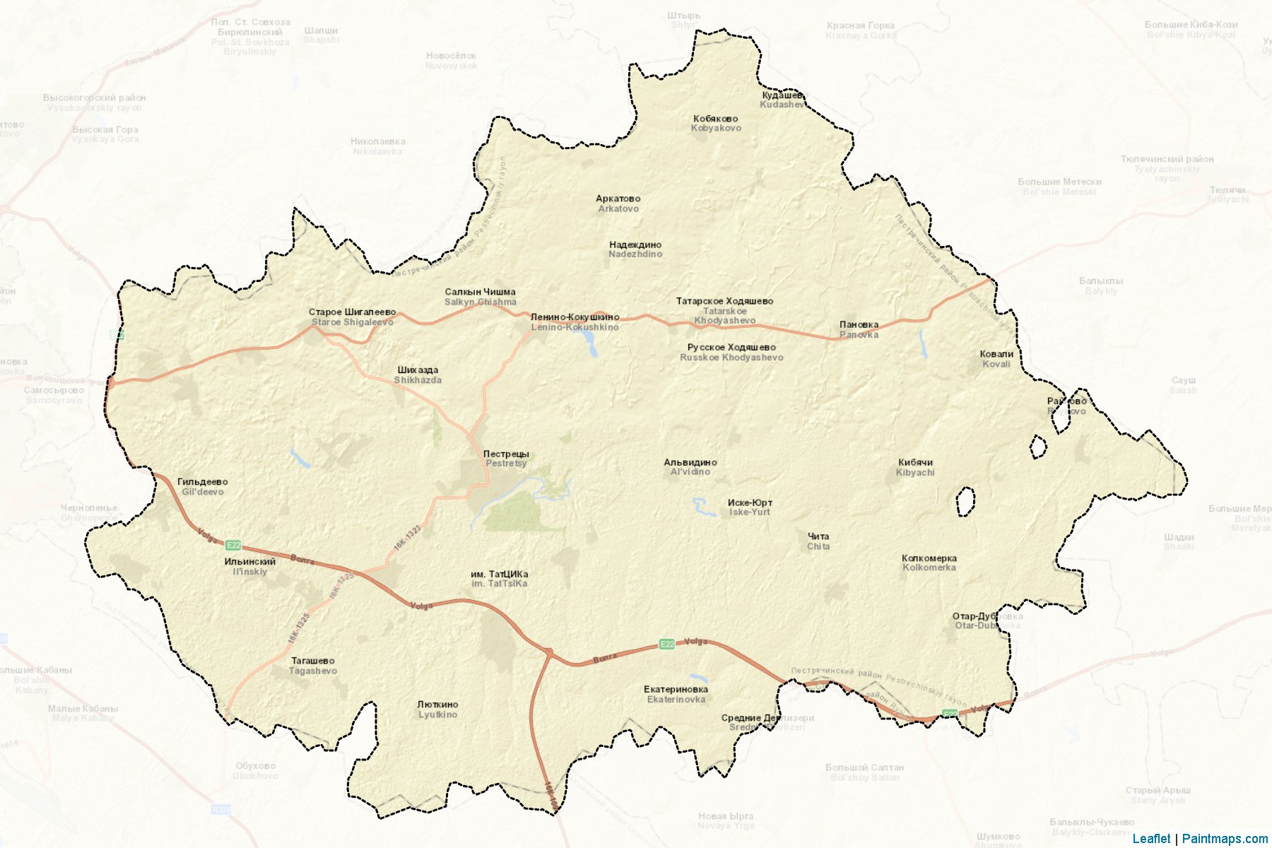 Muestras de recorte de mapas Pestrechinskiy (Tatarstan)-2