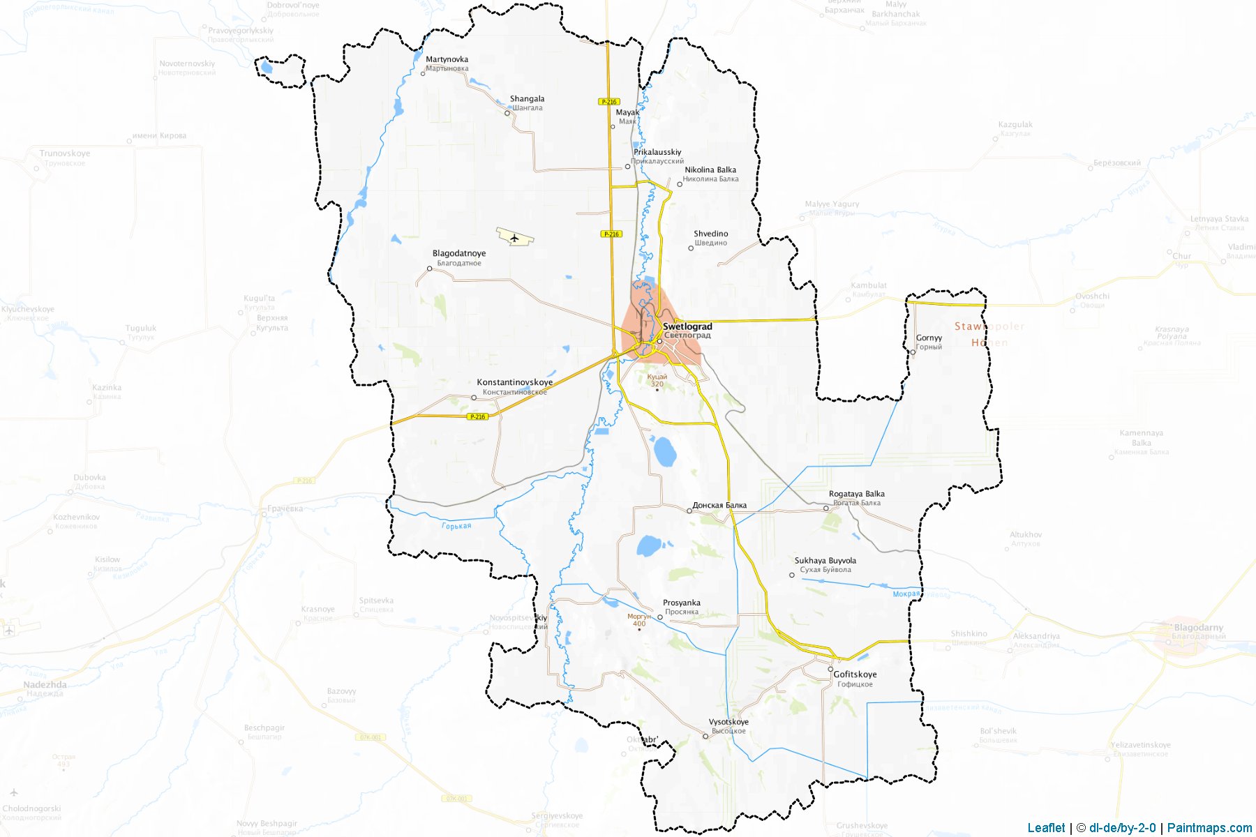 Muestras de recorte de mapas Petrovskiy (Stavropol)-1