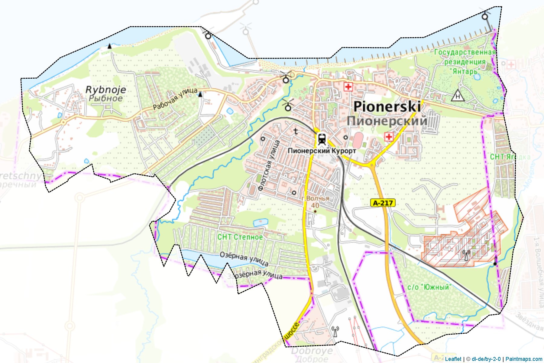 Pionerskiy (Kaliningrad) Map Cropping Samples-1