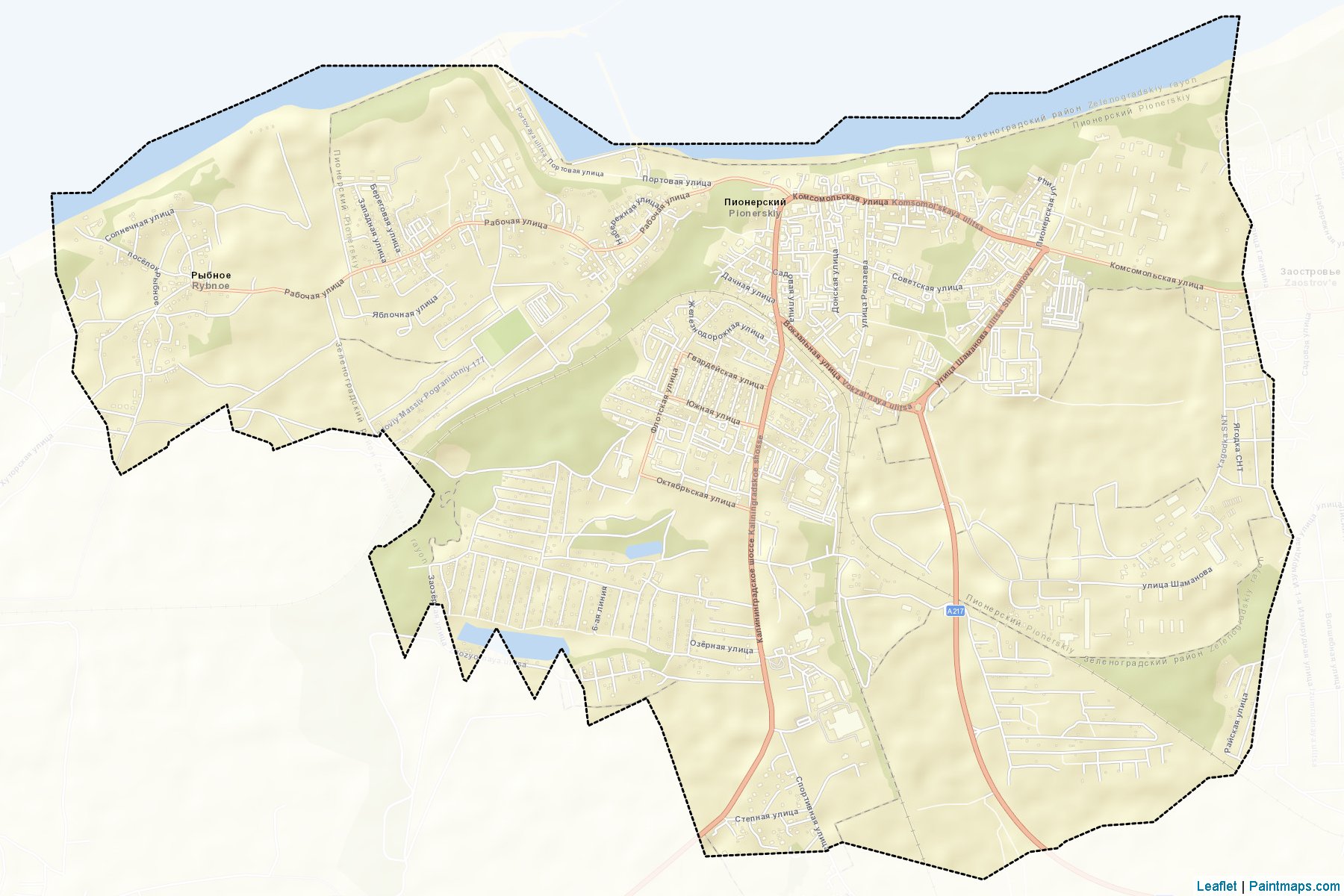 Muestras de recorte de mapas Pionerskiy (Kaliningrad)-2