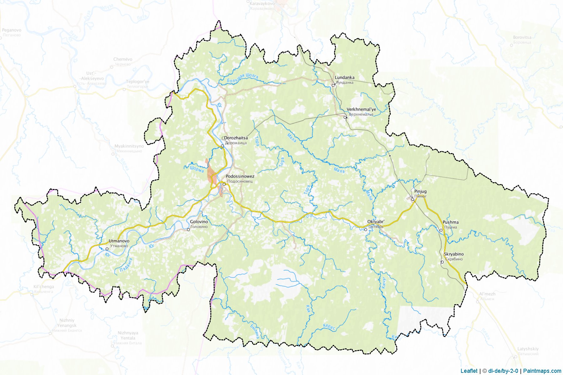 Podosinovskiy (Kirov) Map Cropping Samples-1