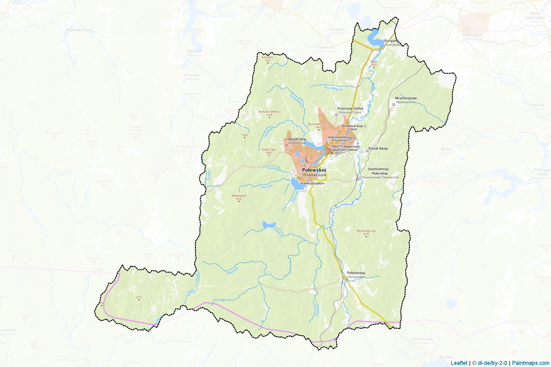 Polevskoj (Sverdlovsk) Haritası Örnekleri-1