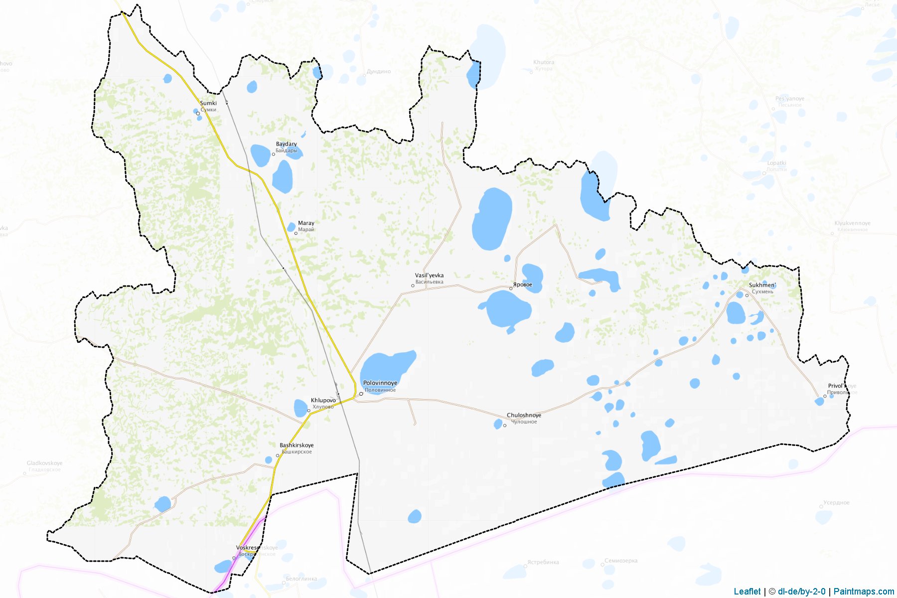 Muestras de recorte de mapas Polovinskiy (Kurgan)-1