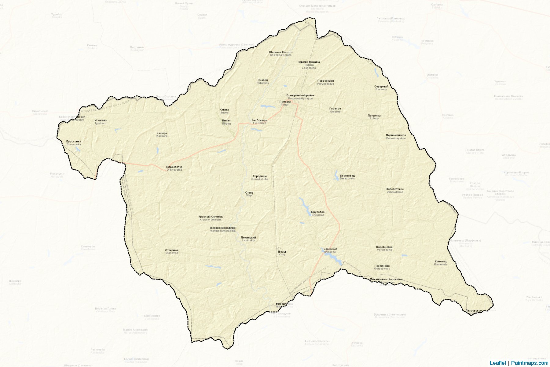 Ponyrovskiy (Kursk) Map Cropping Samples-2