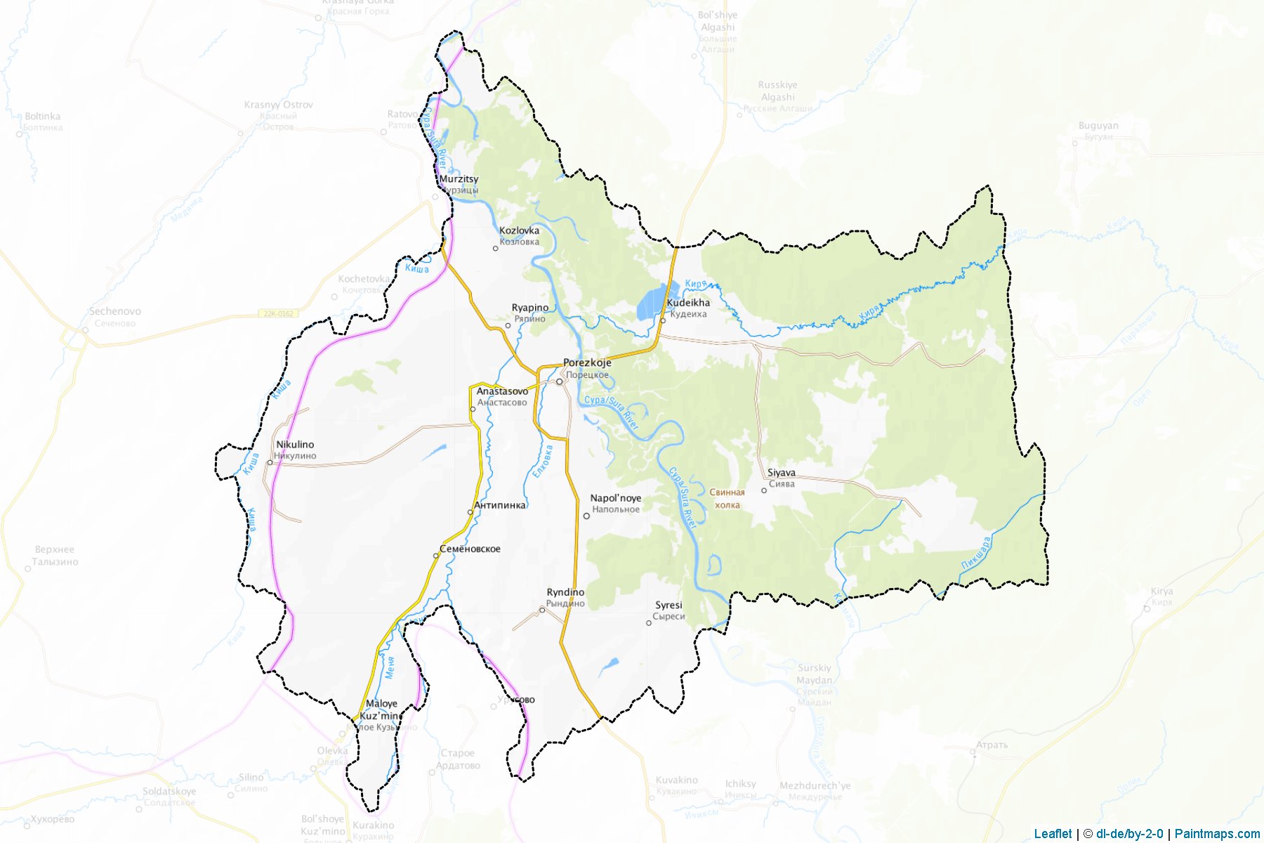 Poreckij (Chuvash) Map Cropping Samples-1