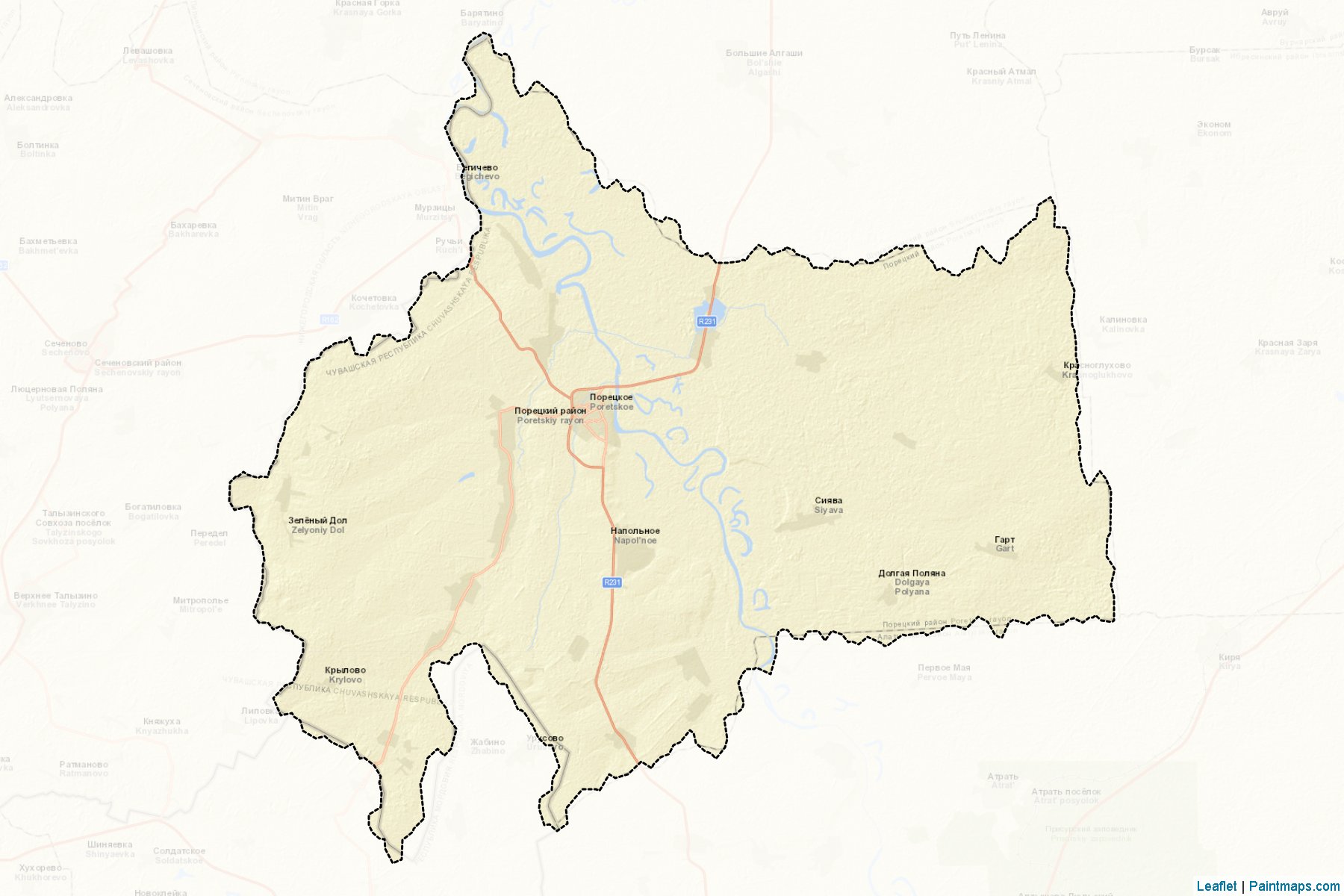 Poreckij (Chuvash) Map Cropping Samples-2