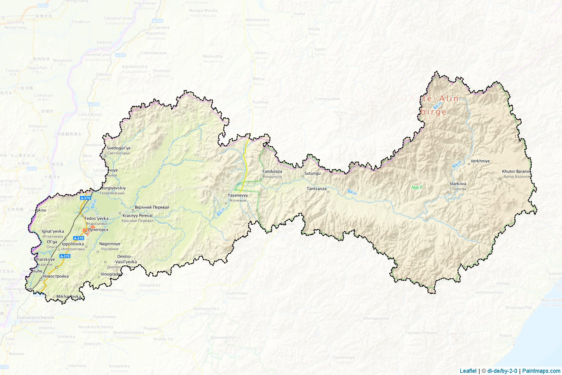 Muestras de recorte de mapas Pozharskiy (Primorsky)-1