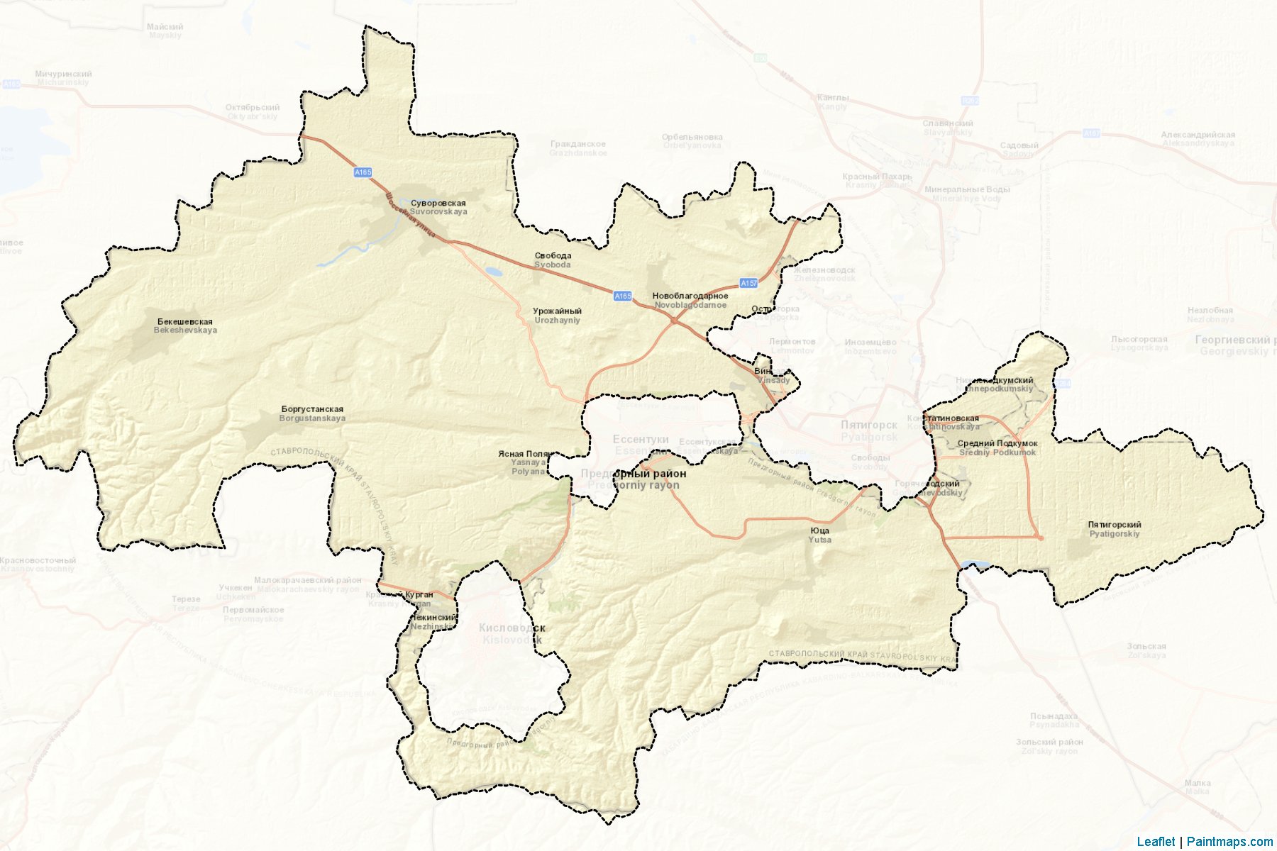 Muestras de recorte de mapas Predgornyj (Stavropol)-2