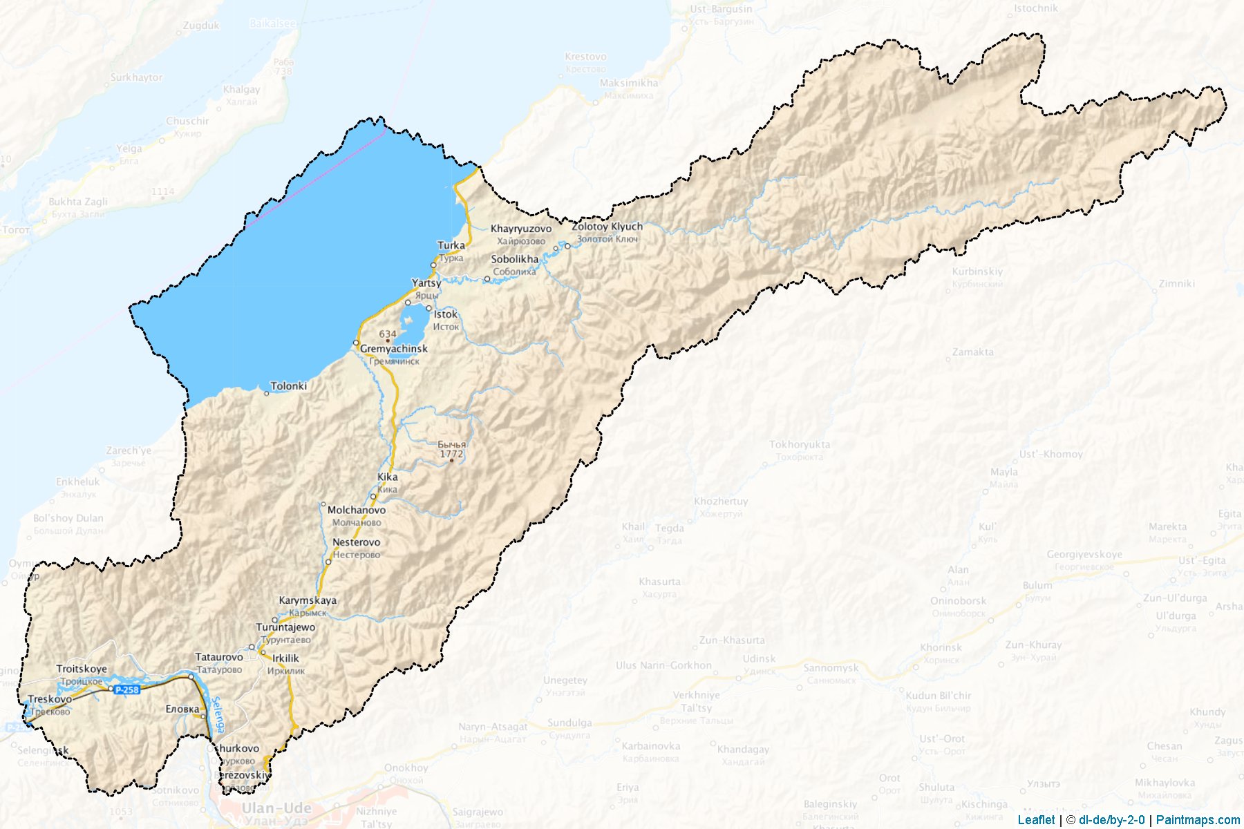 Pribajkal'skiy (Buryatya) Haritası Örnekleri-1