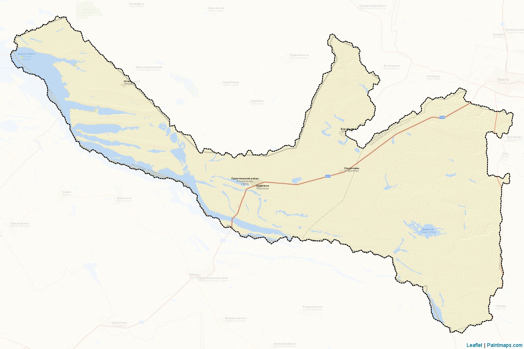 Prijutnenskiy (Kalmykia) Map Cropping Samples-2