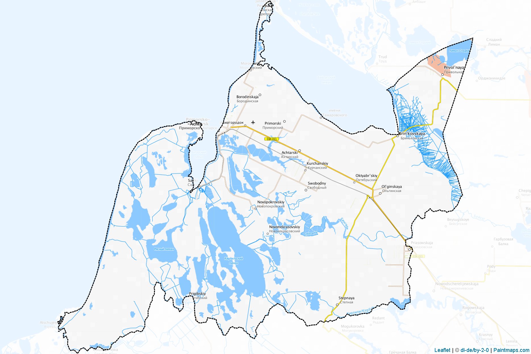 Primorsko-Akhtarskiy (Krasnodar) Map Cropping Samples-1