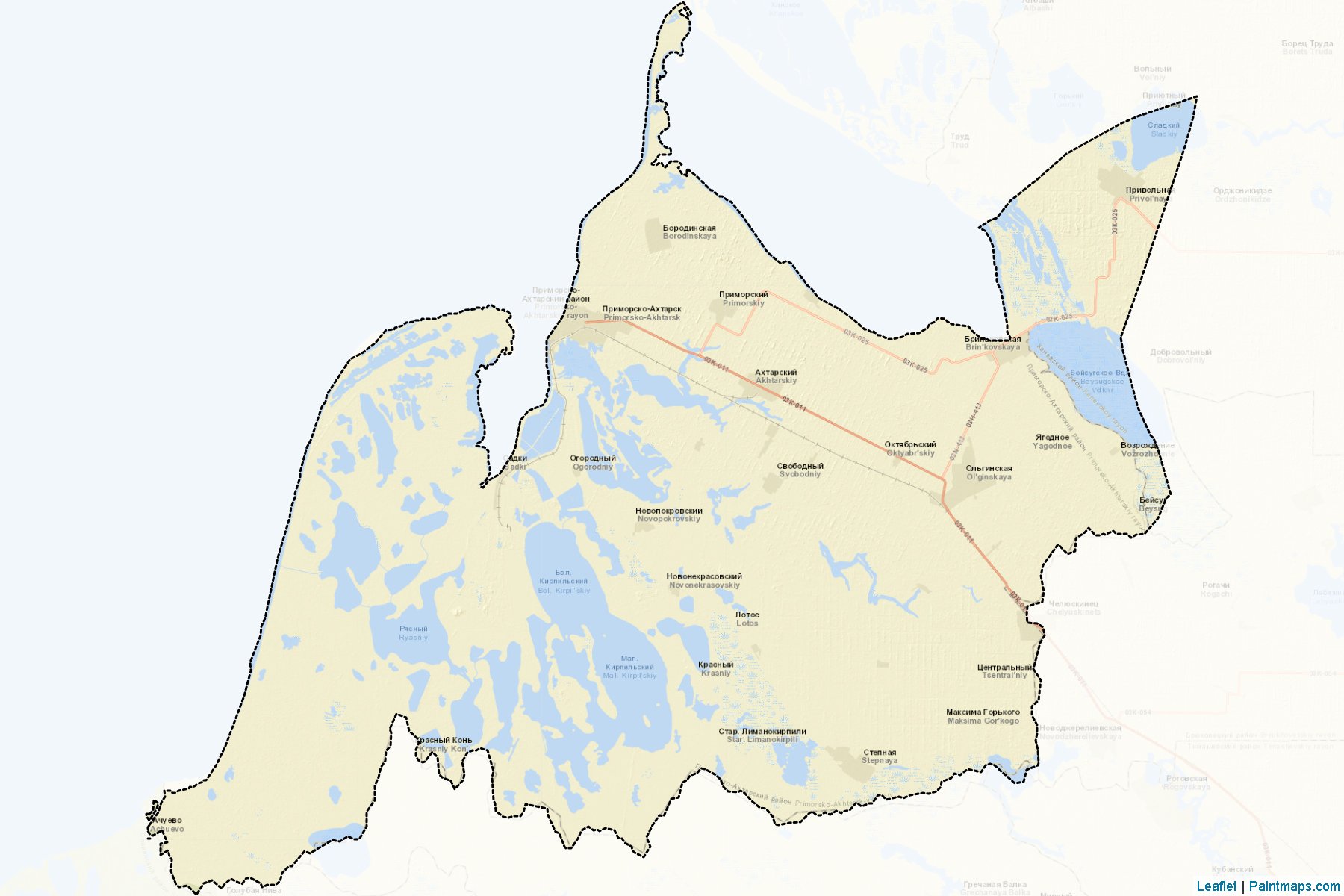 Primorsko-Akhtarskiy (Krasnodar) Map Cropping Samples-2