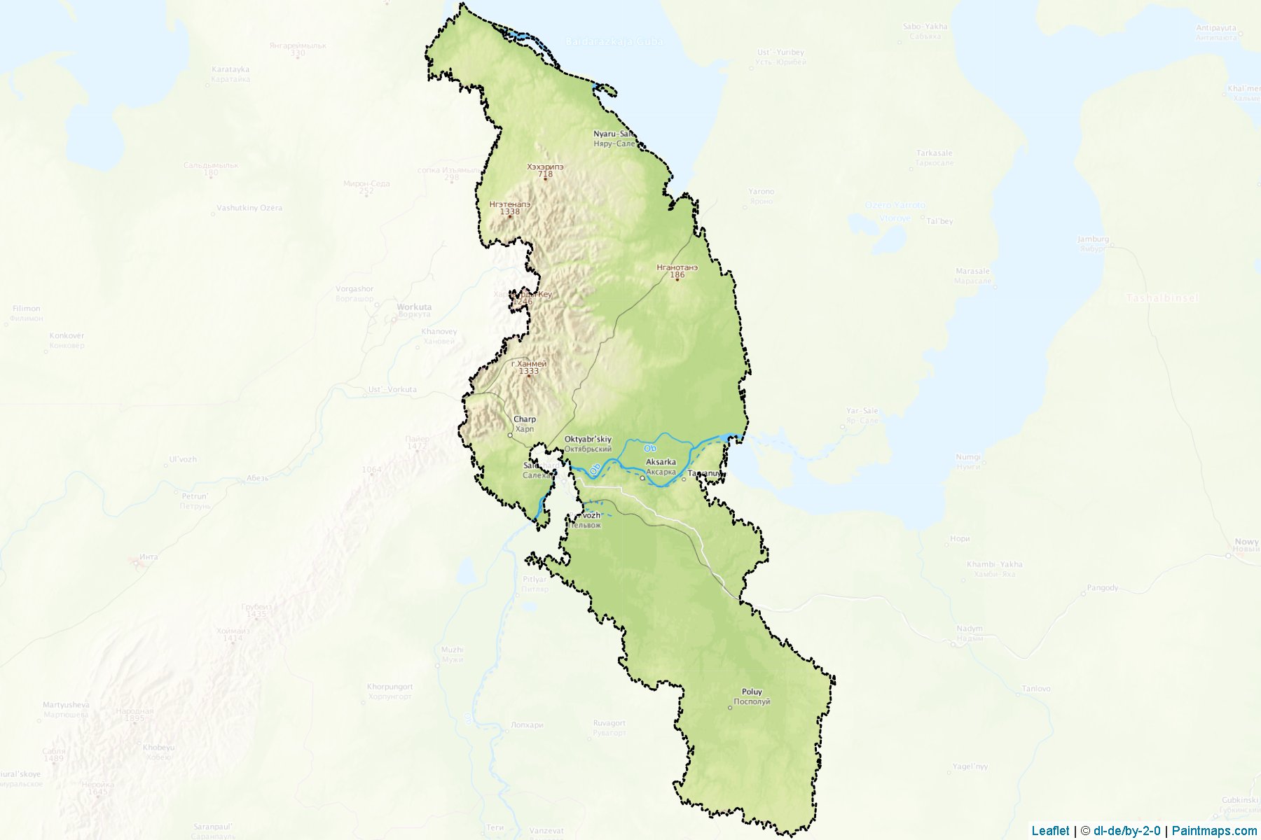 Priural'skiy (Yamalo-Nenets) Map Cropping Samples-1