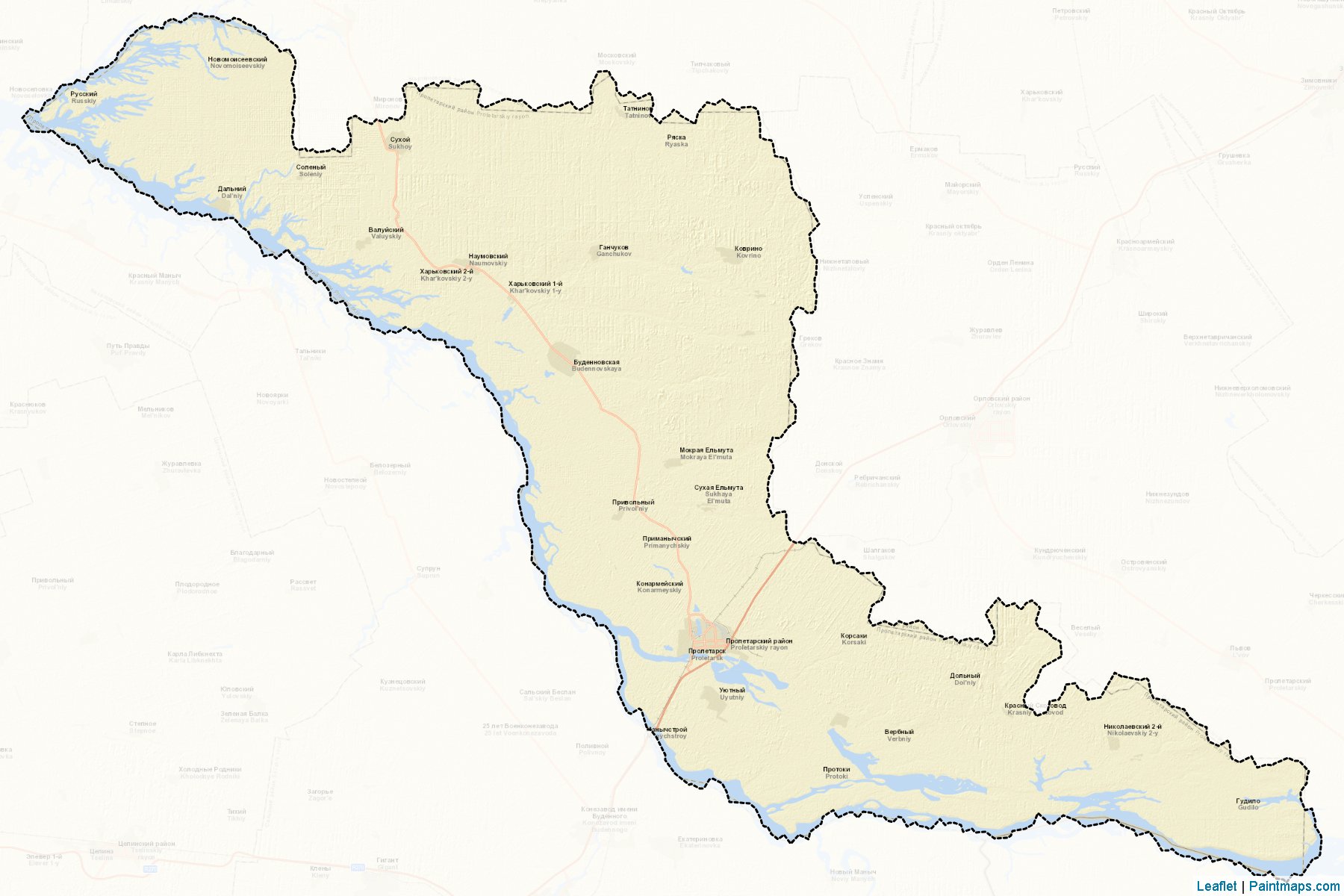 Muestras de recorte de mapas Proletarskiy (Rostov)-2