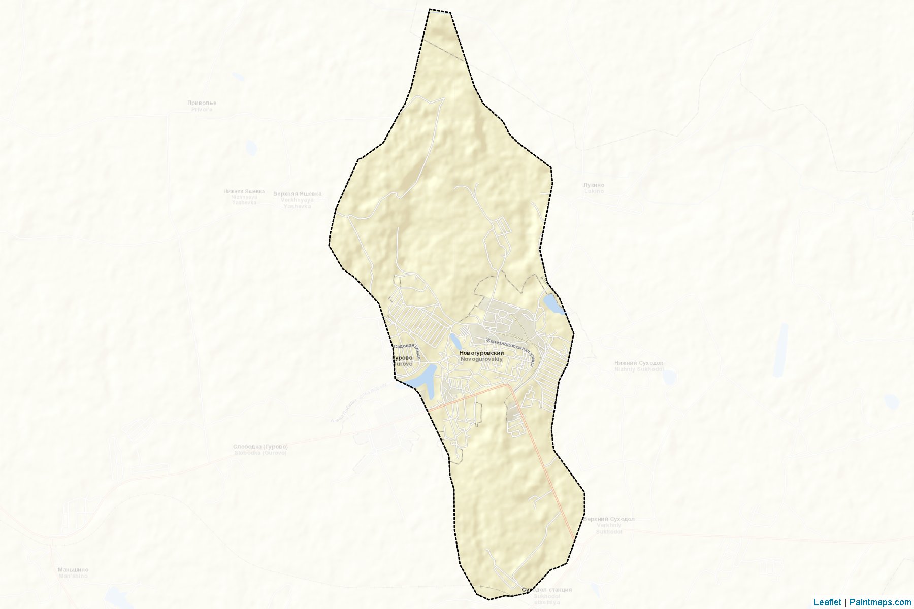 Rabochij Poselok Novogurovskiy (Tula) Map Cropping Samples-2