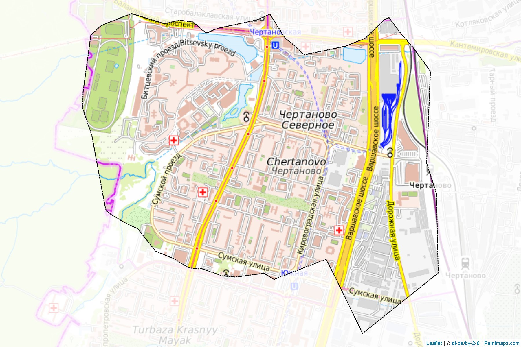 Chertanovo Severnoe (Moskova) Haritası Örnekleri-1