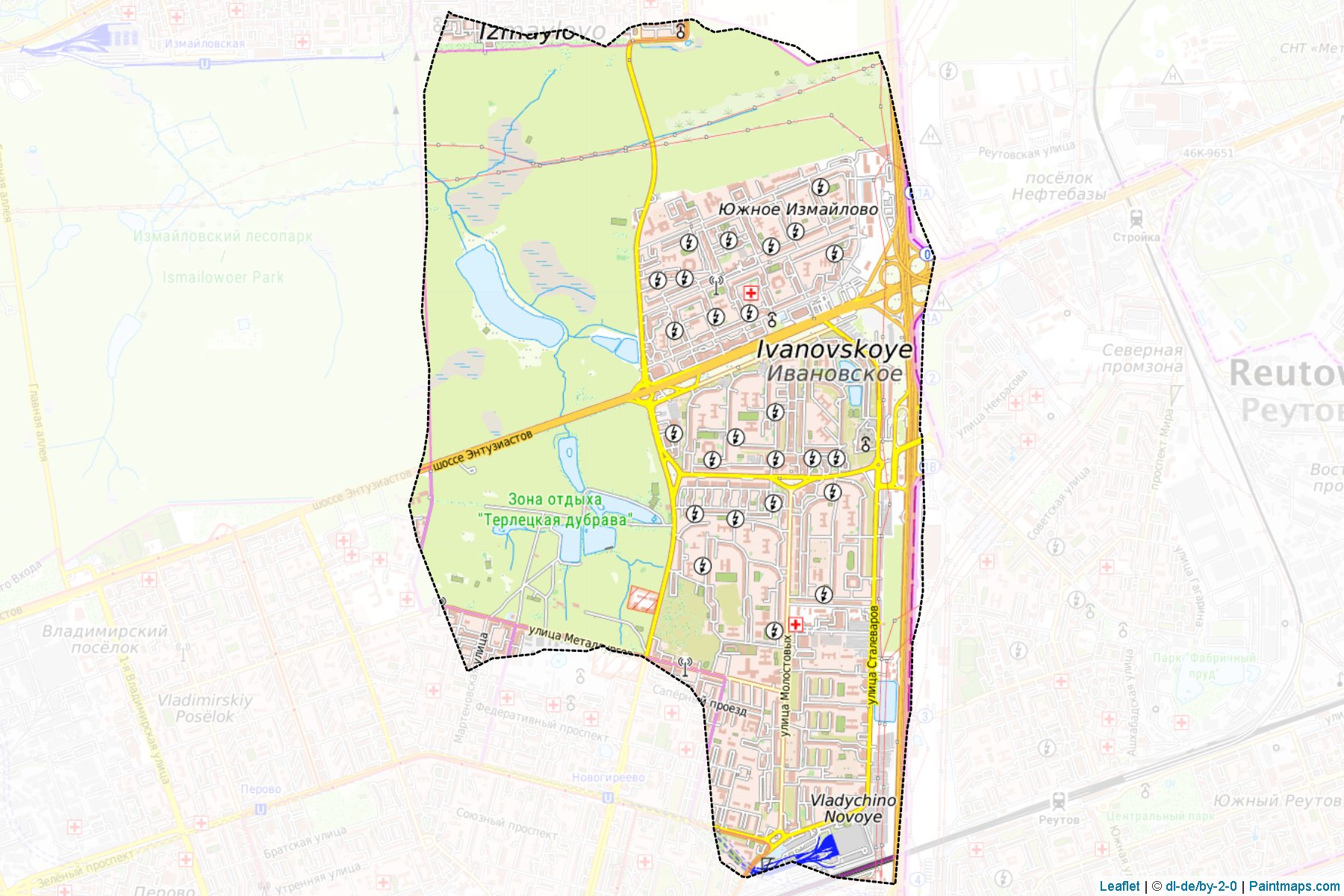 Ivanovskoe (Moscow City) Map Cropping Samples-1