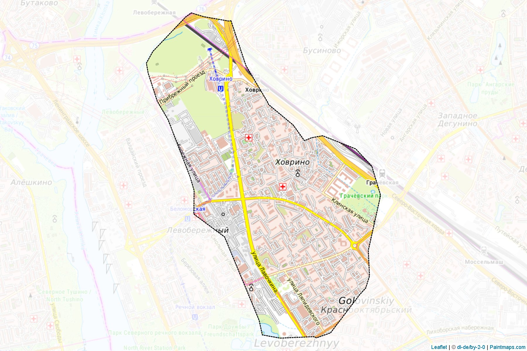 Khovrino (Moscow City) Map Cropping Samples-1