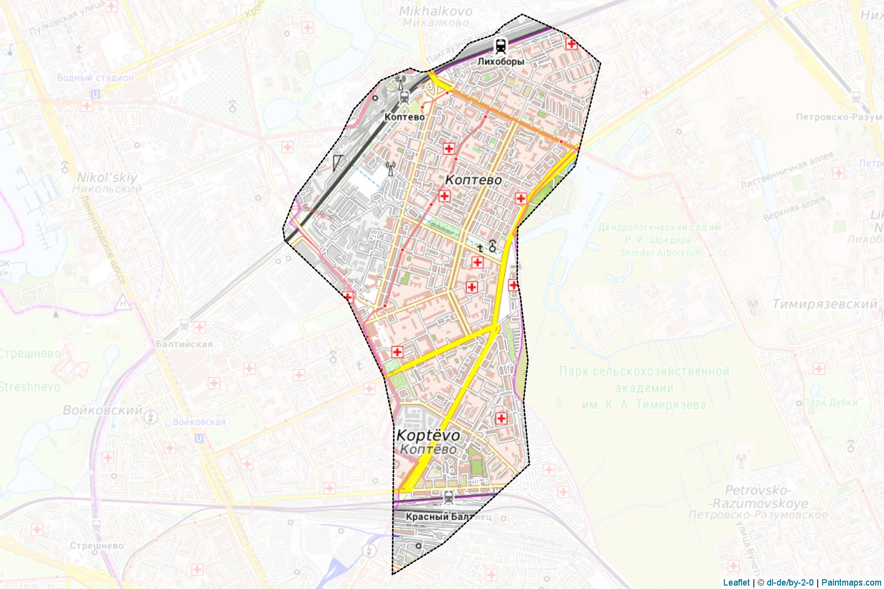 Muestras de recorte de mapas Koptevo (Moscow)-1