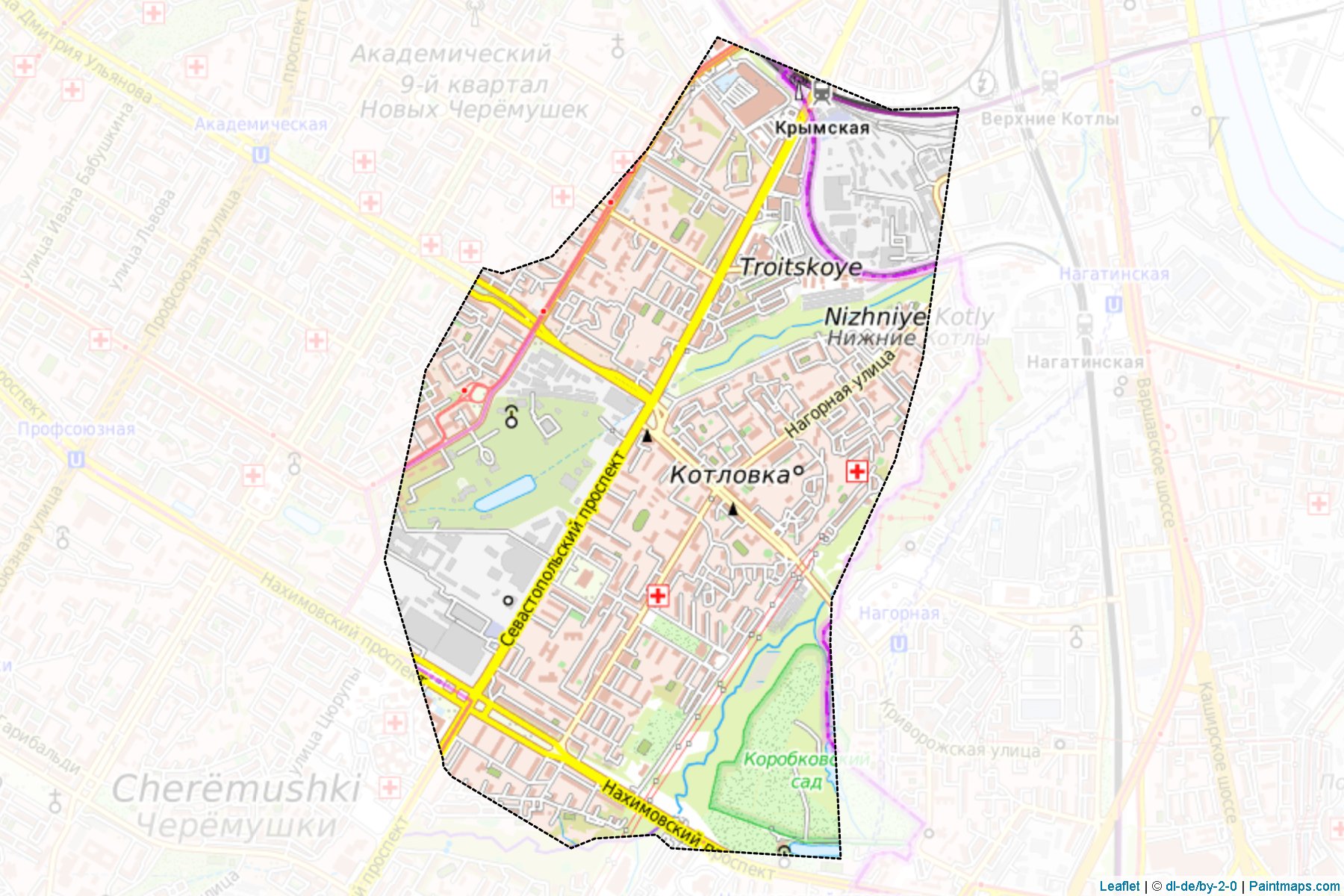 Muestras de recorte de mapas Kotlovka (Moscow)-1