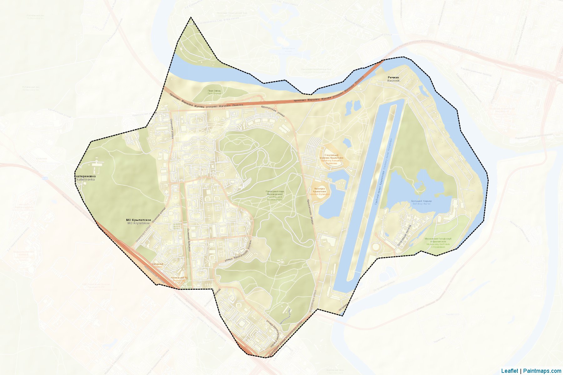 Krylatskoe (Moscow City) Map Cropping Samples-2