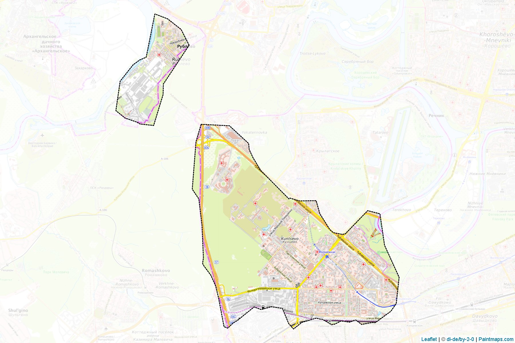 Kuncevo (Moscow City) Map Cropping Samples-1