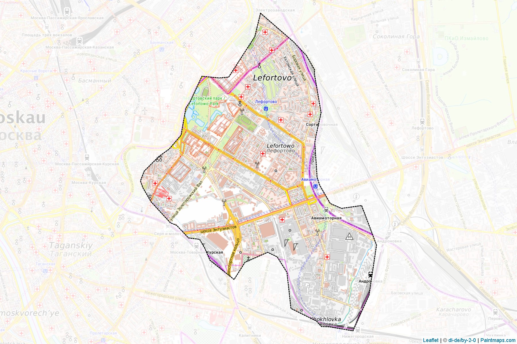 Lefortovo (Moscow City) Map Cropping Samples-1