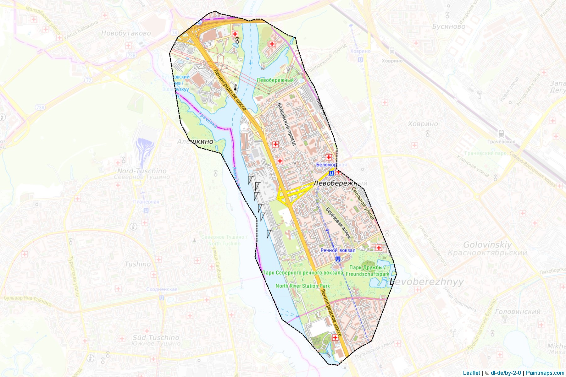 Levoberezhnyj (Moscow City) Map Cropping Samples-1